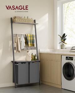 Кош за пране, Vasagle, Черен, 73x33x175 см