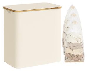 Кош за пране Songmics Крем 60x38.5x70.5 см
