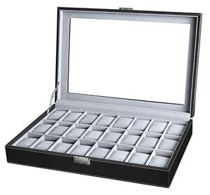 Кутия за ръчни часовници, Songmics, Черен, 43.5x29.2x8.5 см