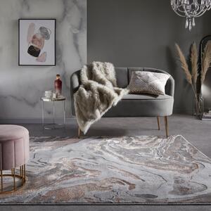 Килим с мраморен ефект, Marbled, Flair Rugs, розов, 80x150 см
