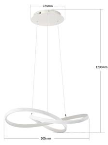 Brilagi - Димируема LED полилей на кабел INFINITY LED/55W/230V 50x50 cm бял + дистанционно управление