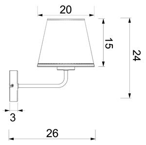 Настенна лампа ARDEN 1xE27/15W/230V бежова/кафява