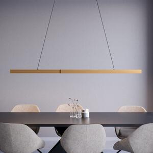 Stars of Light LED висяща лампа „Montebuono“, златиста, 180 см, с регулиране на, Затъмняване, Злато / месинг, Дневна/трапезария, Алуминий, Модерен