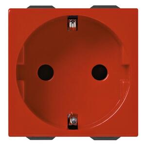 VIMAR 09208.R 2P+E 16A German SICURY outlet red Контакт червен 2M NEVE UP