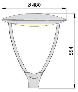 LED Улична лампа PARK SOFT LED/60W/230V 4000K IP65