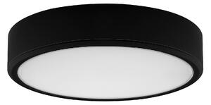 Lauri, indoor round surface mounted lamp, black plastic lamp with white plastic shade, 22W, with shade: 2100lm, without shade: 2