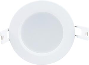 RABALUX Shaun2, indoor round white plastic recessed lamp, 3W, with shade: 210lm, without shade: 330lm, 3000K, D9cm, H2,8cm (dist