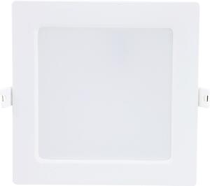 RABALUX Shaun2, indoor square white plastic recessed lamp, 12W, with shade: 830lm, without shade: 1200lm, 3000K, 17x17cm, H2,8cm