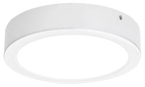 Shaun2, indoor round white plastic surface mounted lamp, 7W, with shade: 660lm, without shade: 730lm, 4000K, D12cm, H3,3cm, IP20