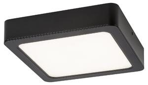 RABALUX Shaun2, indoor square surface mounted lamp, black plastic lamp with white plastic shade, 7W, with shade: 660lm, without