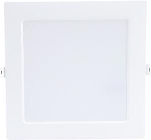 RABALUX Shaun2, indoor square white plastic recessed lamp, 18W, with shade: 1220lm, without shade: 1800lm, 3000K, 22x22cm, H2,8c