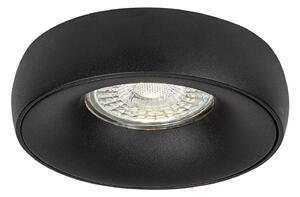 Luiza, indoor recessed black aluminium lamp, GU10 1xMAX25W, D10cm, H2,5cm, installation depth: 0,8cm, without bulb, IP20