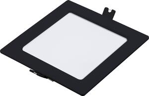 Shaun2, indoor square recessed lamp, black plastic lamp with white plastic shade, 6W, with shade: 450lm, without shade: 660lm, 3