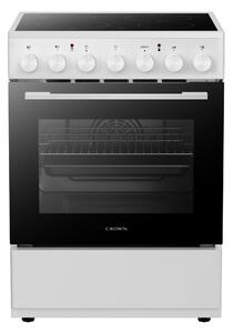 Готварска печка Crown CEC60M8W, 70л. обем, 4 нагревателни зони, 8 функции, таймер, бяла