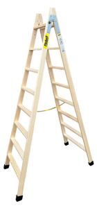 Сгъваема стълба с 8 стъпала Plabell bld-8 Дървен 214 x 31/62 cm