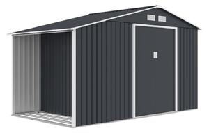 Метална къща за инструменти Skagen с навес за дърва 3,4 x 1,9 м Магазин Boss антрацит