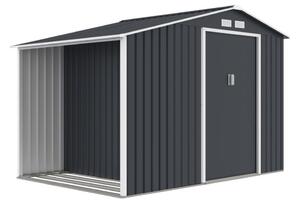 Метална къща за инструменти Skagen с навес за дърва 2,8 x 1,9 м Магазин Boss антрацит