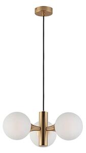 Подвесен полилей на кабел GLOBE 3xE14/7W/230V златен