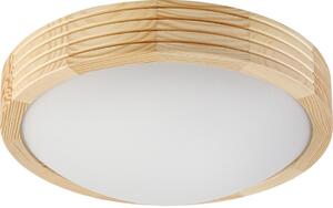 Таванно осветително тяло NATURAL MODERN SLIM 1xE27/15W/230V, Ø 27,5 см, от бор