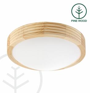 Таванно осветително тяло NATURAL MODERN SLIM 1xE27/15W/230V, Ø 27,5 см, от бор