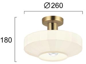 Плафониера VIVIAN 1xE27/40W/230V златна
