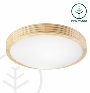 Таванно осветително тяло NATURAL MODERN SLIM 2xE27/15W/230V Ø 37,5 см от бор