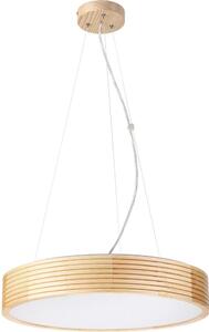 Полилей на кабел NATURAL MODERN 3xE27/15W/230V, диаметър 47,5 см, от борова дървесина