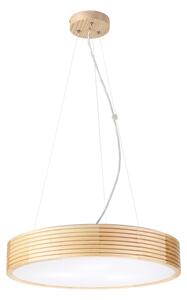 Полилей на кабел NATURAL MODERN 3xE27/15W/230V, диаметър 47,5 см, от борова дървесина