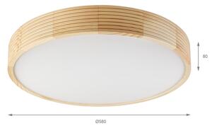 Плафониера NATURAL MODERN, 4xE27/15W/230V, Ø 58 см, борова дървесина