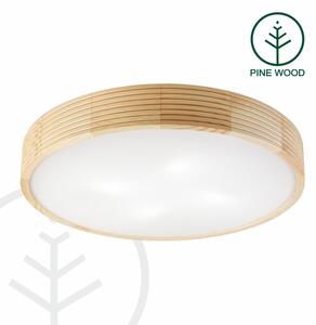 Плафониера NATURAL MODERN, 4xE27/15W/230V, Ø 58 см, борова дървесина