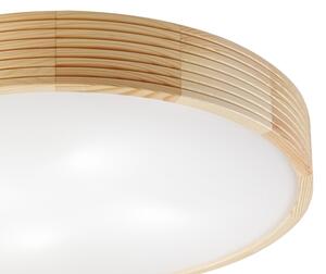 Плафониера NATURAL MODERN, 4xE27/15W/230V, Ø 58 см, борова дървесина