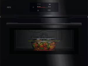 Микровълнова фурна AEG NKM7N721B, за вграждане, с грил, сензорно управление, 1000W, 44l обем, черна