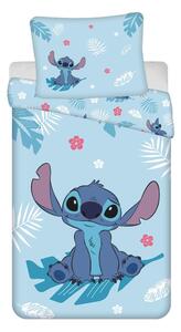 Синьо единично памучно детско спално бельо 140x200 cm Lilo and Stitch "Blue" – Jerry Fabrics