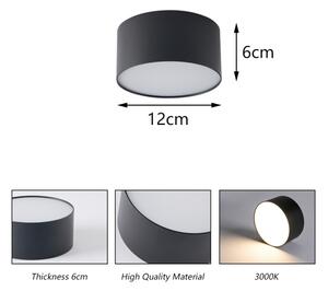 Brilagi - LED таванно осветително тяло за баня FORIS LED/14W/230V Ø 12 см черно IP44