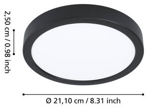 Eglo 901325 - LED таванно осветително тяло за баня FUEVA LED/11,5W/230V Ø21,1cm IP44 черно