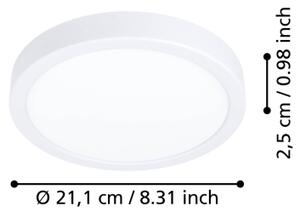 Eglo 901307-LED Плафон FUEVA LED, 11,5 W, 230 V, 2700/4000/6500 K, Ø21,1 см, бял