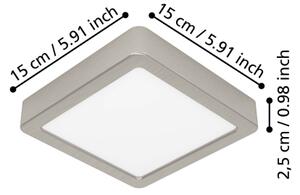 Eglo 901319 - LED плафон FUEVA LED/7W/230V 2700/4000/6500K 15x15 cm хром