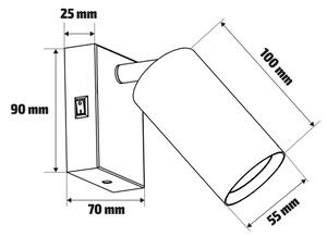 Brilagi - LED димируемо стенно точково осветително тяло SELE 1xGU10/4,8W/230V бяло