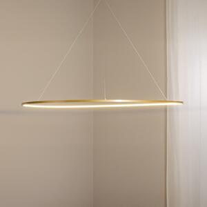 Milagro Lighting LED висяща лампа Saturno, Ø 120 cm, златист, 1-ф., 4.000 K, Злато / месинг, Дневна/трапезария, Алуминий, Модерен