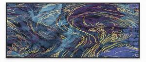 Тъмносин килим подходящ за пране 80x150 cm Swirls – Oyo Concept