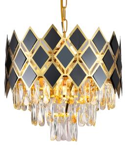 Brilagi - Полилей с верига CRISTAL 5xE14/40W/230V Ø 38 см, златист/черен