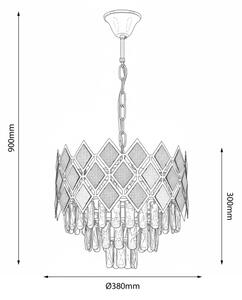 Brilagi - Полилей с верига CRISTAL 5xE14/40W/230V Ø 38 см, златист/черен