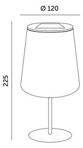 LED соларна настолна лампа LUVETRA LED/1xAA 4000K IP44 200 mAh бяла