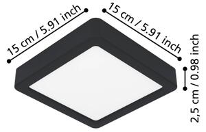 Eglo 901302-LED Плафон FUEVA LED/7W/230V 2700/4000/6500K 15x15cm черен