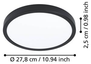Eglo 901299-LED таванно осветително тяло FUEVA LED/14,2W/230V 2700/4000/6500K Ø27,8 см черно