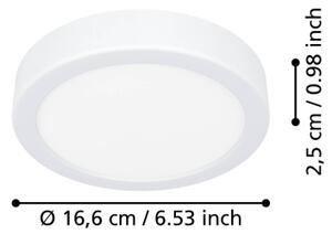 Eglo 901306-LED Таванен плафон FUEVA LED/7,5W/230V 2700/4000/6500K Ø16,6 cm бял