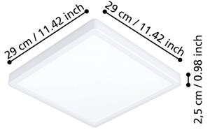 Eglo 901313 - LED таванно осветително тяло FUEVA LED/13W/230V 2700/4000/6500K 29x29 см бяло