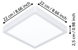 Eglo 901312-LED Таванно осветително тяло FUEVA LED/10,5W/230V 2700/4000/6500K 22x22 cm бяло