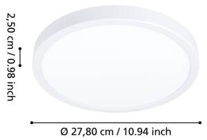 Eglo 901334 - LED таванно осветително тяло за баня FUEVA LED/14,2W/230V пр.27,8см IP44 бяло