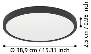 Eglo 901301-LED Таванно осветително тяло FUEVA LED/17W/230V 2700/4000/6500K, диаметър 38,9 см, черно